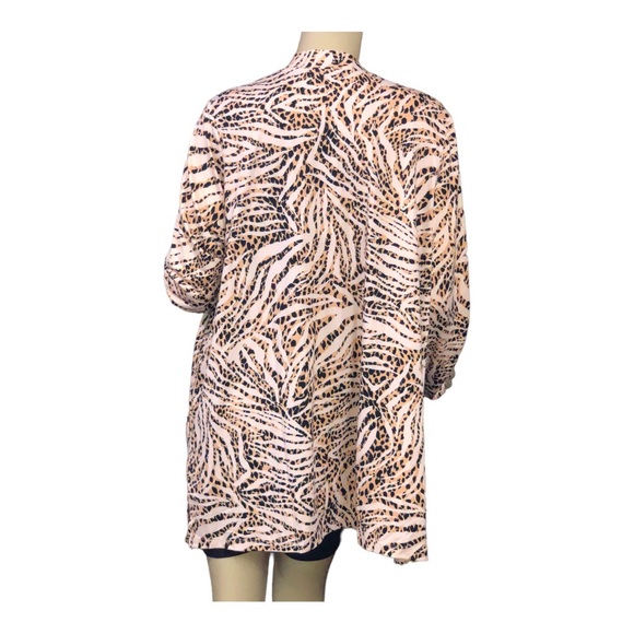 Comfort Code by Cuddl Duds OpenFront Animal Print Cardigan with Pockets ~ NWT! - Picture 2 of 3